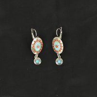 Coral/Blue Earrings