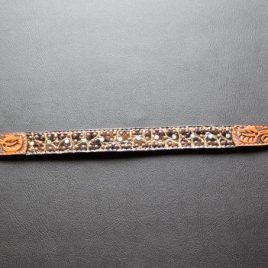 Metallic Brown & Leather Wither Strap