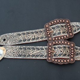 Belt Style Spur Strap – Tan Floral
