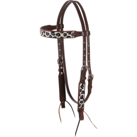 Beaded Grey Cheetah Browband