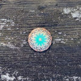 Augus Speckled Turquoise Concho Set of 6