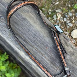 Fiddlehead Inc Rope Tooled Browband Headstall