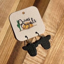 Owen’s Originals Quilted Cow Earrings
