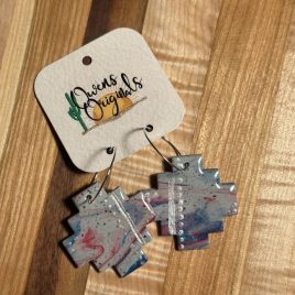 Owen’s Originals Aztec Red, White & Blue Earrings