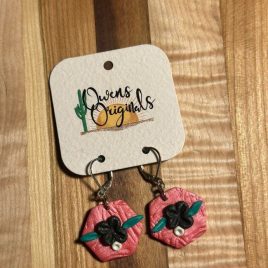 Owen’s Originals Black Flower Earrings