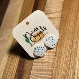 Owen’s Originals White & Blue Earrings